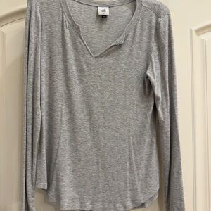Cabi Gray Long Sleeve Top